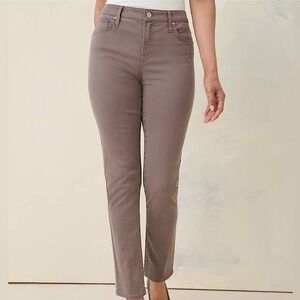 Chico's So Slimming Girlfriend Slim Leg Ankle‎ Jean Basic Urban Taupe 4R / 20